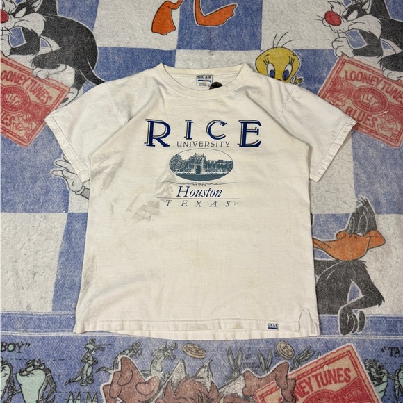 Vintage thrashed rice university tee - Picture 1 of 4